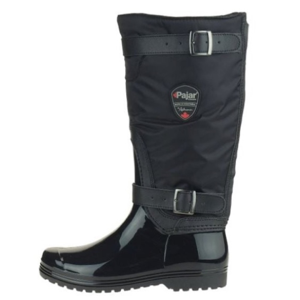 PAJAR CANADA RORY WOMEN'S INSULATED RAIN BOOTS - BLACK size 39 (Women's US 8).